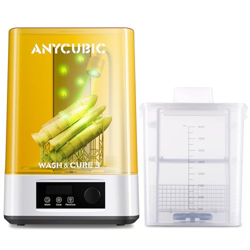 ANYCUBIC Wash & Cure 3 para LCD/DLP/SLA impressora 3D de resina, 2 em 1 balde de lavagem, luzes de pescoço de cine, economia de IPA, baixo nível de ruído, tamanho de lavagem 165 * 100 * 180 mm