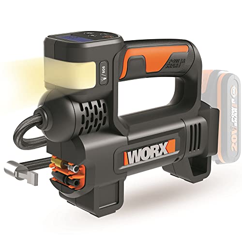 Worx 20 V Akku-Multifunktions-Luftpumpe WX092,9 ohne Akku und Ladegerät, Schwarz