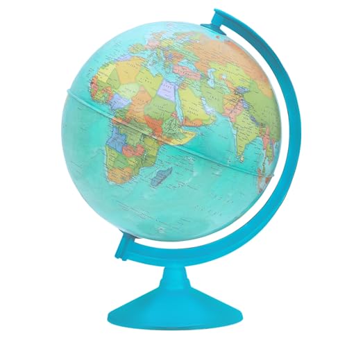 TOPGLOBE Globo terrestre de 30 cm, mapa político em espanhol, diâmetro 30 cm, ideal para decoração e aprendizagem