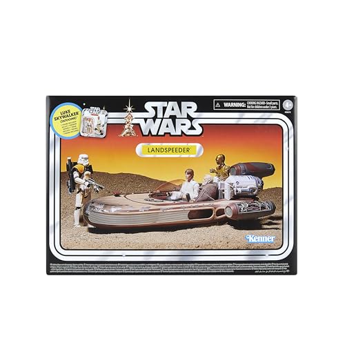 Star Wars A coleção vintage, Landspeeder & Luke Skywalker, Star Wars: Uma nova esperança, figura de 9,5 cm e veículo