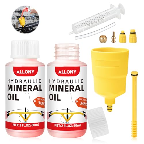 Allony Kit de urgência de travão para bicicleta, kit de travões de limpeza, reparações hidráulicas de reparação de travões com líquido de travões, incluindo o líquido EE travões mineral de alto