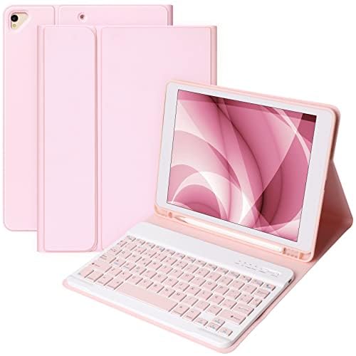 Teclado espanhol Ñ para iPad 10.2 9th 2021/8th 2020/7th 2019, capa teclado para iPad 9/8/7Gen e Air 3 teclado sem fios para iPad Pro10,5" com Bluetooth teclado removível, capas para iPad Pro10,5" ad 8