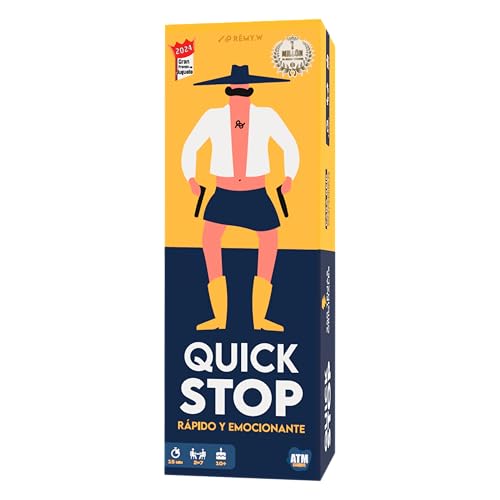 Quick Stop - Jogos de mesa dinâmicos e divertidos para família e amigos - Grande Prémio de Brinquedo 2024 - Versão Divertida do Jogo Stop - Presente Original - Português