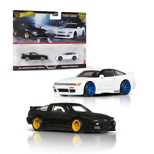 Hot Wheels Premium Car Culture, embalagem com dois veículos em escala 1:64, casais únicos, pneus Real Riders, chassis de metal/metal, brinquedo para colecionadores, JBK96