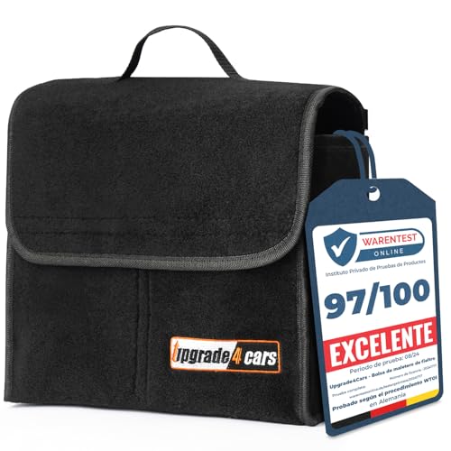Upgrade4cars Bolsa porta-malas de carro de feltro | Organizador para ferramentas e limpeza, caixa de armazenamento de carros pequeno