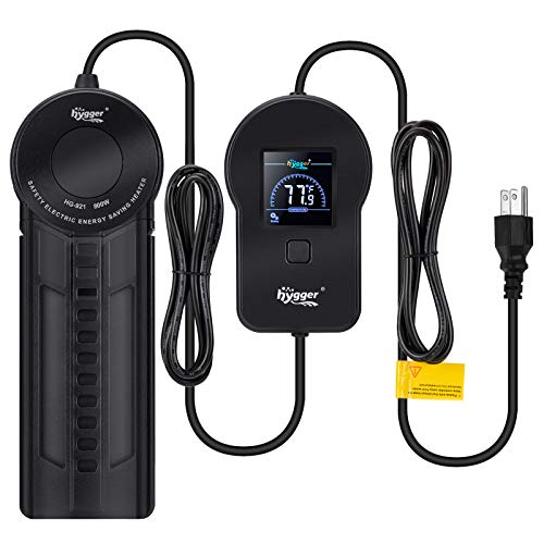 hygger Condutor de aquário 800 W, aquecedor de água de aquário subaquático com controlador de temperatura digital LED de cor externa (800 W)
