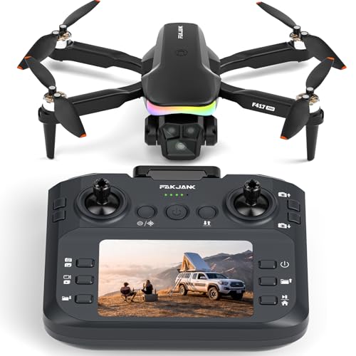 Drone com câmara 1080P controlo remoto no ecrã, luz LED RGB drone FPV adultos iniciantes, modo sem cabeça de retenção de altura, posicionamento ótico, descolagem e desembarque com uma só tecla