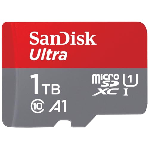 SanDisk Ultra cartão micro SDXC 1 TB adaptador SD (compatível com tablets e telemóveis Android, UHS-I, até 150 MB/s, vídeo Full HDD, classe A1 de desempenho, Class 10, U1)