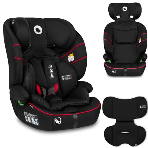 LIONELO LEVI I-SIZE Cadeira infantil de carro 76-150 cm, grupo 1 2 3, proteção lateral, apoio de cabeça ajustável de 10 etapas, apoio de braço confortável, encosto removível, R129 i-Size