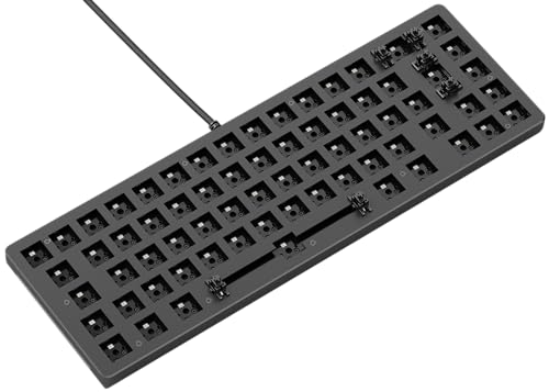 Glorious Gaming GMMK 2 Compact (65%) Barebones (apenas capa) - Capa de teclado gaming mecânico, compacta TKL (65%), alumínio, personalizável, RGB, distribuições internacionais / ISO - preto