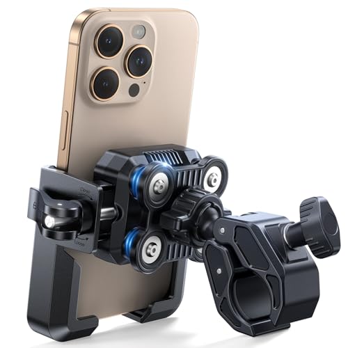 JOYROOM 2025 Suporte móvel moto anti-vibração 4 pontos suporte móvel bicicleta, suporte móvel skate elétrico com rotação de 360°, suporte universal para iPhone 16 e Samsung 4,7"-7"