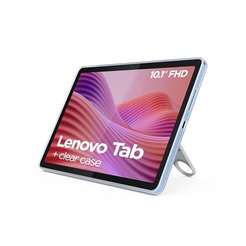 Lenovo Tab Tablet WUXGA de 10,1" (MediaTek Helio G85, 4 GB RAM, 64 GB, 60 Hz, 2 altifalantes, Wi-Fi 5, Bluetooth 5.3, Android 14) azul polar, inclui uma capa transparente