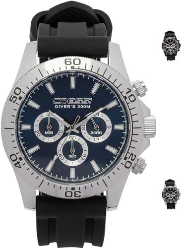 Cressi Nereus Watch Relógio cronógrafo submarino profissional 200 m / 20 ATM, unissexo, adulto