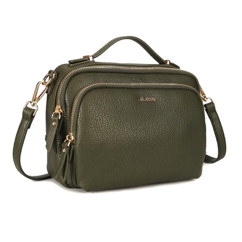Gladdon bolso de hombro de las mujeres, bolso de hombro con cremallera, bolso crossbody, bolso de cuero pequeño