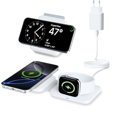 Carregador sem fios para iPhone 16/15/14/13/12, carregador para Apple Watch 10/9/8/ultra/7/6/5/4/3/2, para estação de carregamento Apple Watch