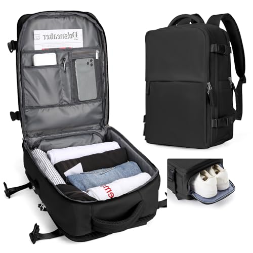 SZLX Mochila Viaje Cabina Avion 40x20x25 Mujer Ryanair Bolsas de viaje Equipaje de Mano avion Maletas de Viaje Cabina 45x36x20 Easyjet Mochila para Portátil con cable USB Impermeable Mochila Escolar