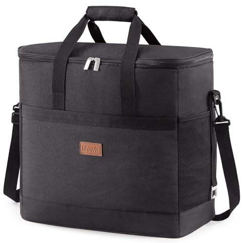 Lifewit Geladeira portátil 40 l, bolsa térmica grande, Cooler Bag dobrável, bolsa de frigorífico porta-alimentos para homem, mulher de criança, porta-alimentos para praia, piquenique, campismo