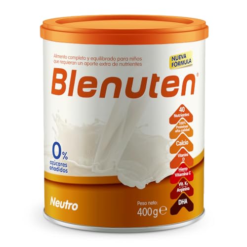 Blenuten Neutro 0% açúcar | 400 g | Suplemento alimentar para crianças com vitaminas e minerais