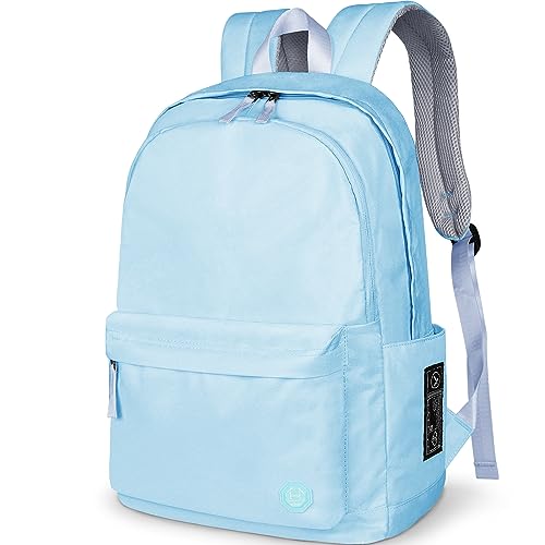 HAMUNI Mochila unissexo clássica escolar universitária leve casual para viagens universitárias bolsa de trabalho de negócios, para homens, mulheres, meninos e meninas, adapta-se a portáteis de 15
