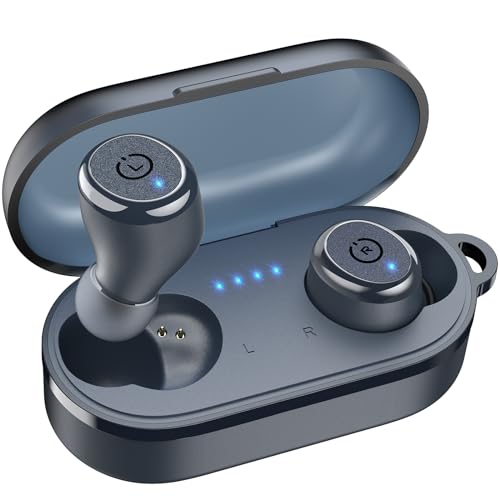 TOZO T10 Auriculares sem fios Bluetooth 5.3 com controlo tátil ORIGX 2.0 acústico EQ ajuste 55H reprodução suporta carregamento sem fios e USB tipo C IPX8