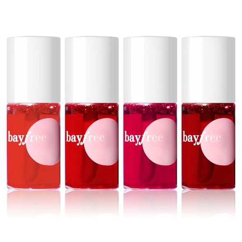 bayfree Lip Tint Stain Set, tinta de lábios, mini barra de lábios líquida, longa vida útil maquilhagem de lábios para bochechas e olhos (Fruit Farm)