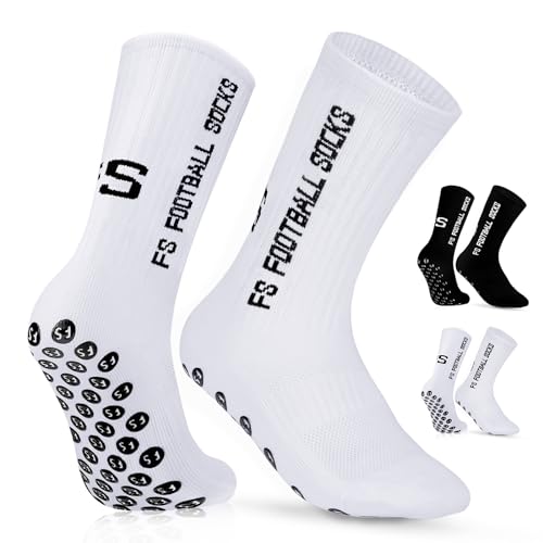 Grip Meias de futebol 2 pares de meias de futebol para homem unissexo, design antiderrapante | escala universal 31-34 | 75% algodão, meias de futebol para crianças, meias de futebol para