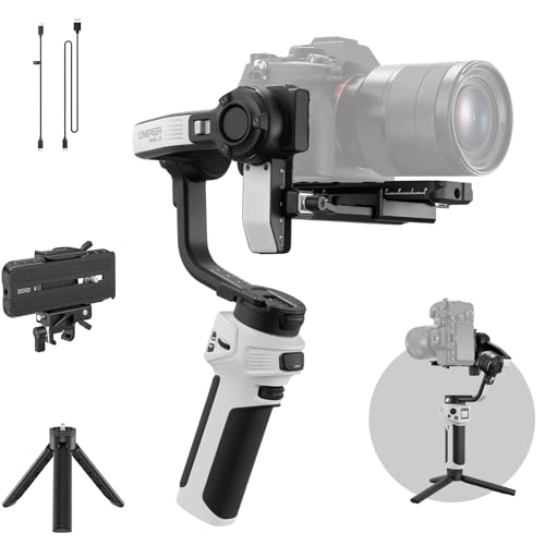 ZHIYUN CINEPEER WEEBILL 3E Estabilizador leve Mirrorless Gimbal, até 3 kg de carga útil, 3 eixos para Canon/Sony/Panasonic/Nikon, controlo de obturador Bluetooth, tiro vertical nativo