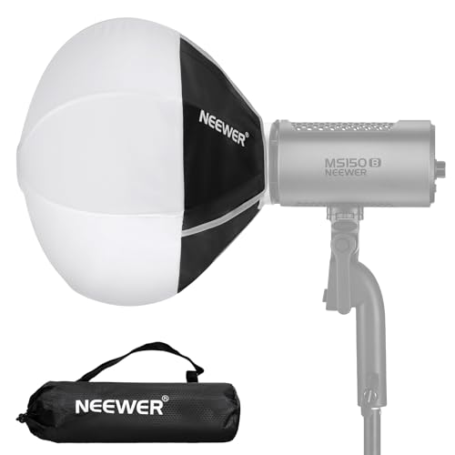 NEEWER 12"/30 cm Lanterna Softbox com NEEWER Mount (No Bowens Mount), libertação rápida de 360° omnidirecional luz difusor modulador mini Softbox para MS60 MS60B MS60C MS150B LED Video Studio Light,