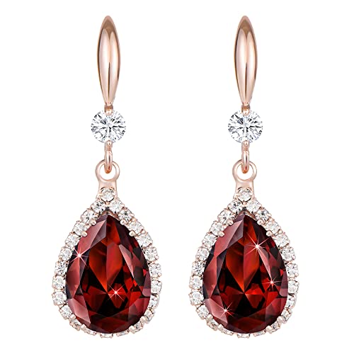 Linawe Brincos suspensos para mulher, brincos pendentes, jóias de ouro, prata e ouro rosa, brincos pendentes de cristal com diamantes, jóias de moda para casamentos