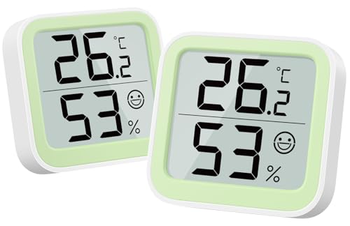 NOKLEAD Termómetro medidor de humidade interior mini higrômetro monitor dispositivo de medição de temperatura ambiente com ícone de rosto indicador de conforto interruptor ℃/GZRD