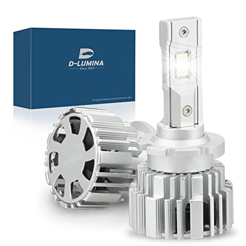 D-Lumina Lâmpadas D4S LED D4R/D4C, para faróis dianteiros, 2 × 35 W 10000LM 6000 K branco, kits de conversão de LED brilhante, feixe alto e baixo, plug and play para substituição original D4S HID, 2