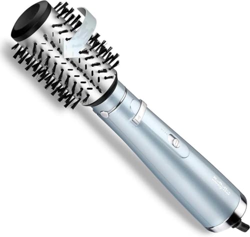 BaByliss Escova secador de cabelo rotativo Hydro Fusion AS773E, sistema iónico duplo, seca, molde e volume de 50 mm, hidratação e brilho, tecnologia avançada de plasma