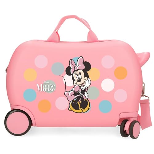 Disney Maleta Infantil Rígida Cierre de combinación Lateral 4 Ruedas Equipaje de Mano está Fabricada en ABS, un Material rígido y Ligero.
