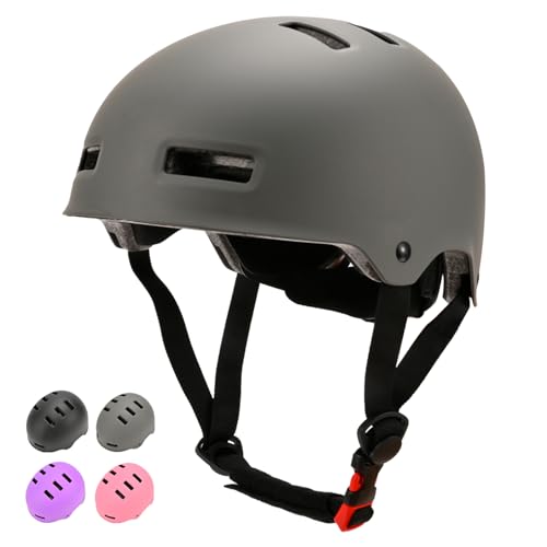 LOKJIJI Capacete de bicicleta ajustável para meninos meninas adolescentes e adultos, capacete infantil de proteção para multidesporto ciclismo patins patinação