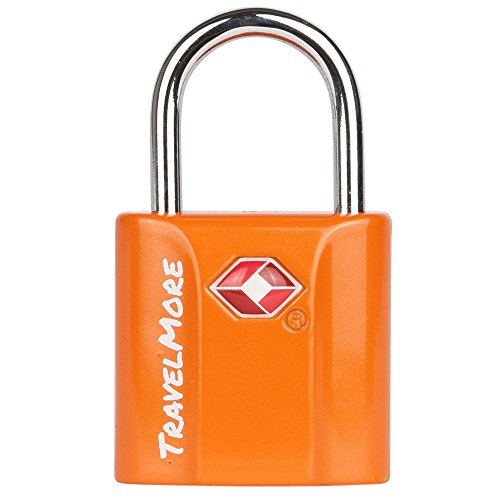 Cadeado para mala de viagem, mochila, cacifo e muito mais com chaves | Aprovado pela TSA | laranja (1 unidade)