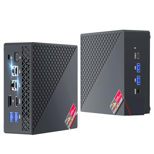 NiPoGi AM06PRO Mini PC 32 GB DDR4 1TB M.2 SSD, Ryzen 7 5825U (8C/16T, até 4,5 GHz), mini computador W-11 Pro com 4K Triple Display DP+HDMI+Type-C, WiFi 6/BT5.2/D. ual LAN Mi. cro PC para escola