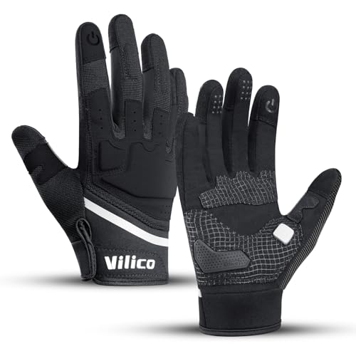 Vilico Luvas de motocicleta verão homem proteção em nós dedos, antiderrapantes, ecrãs táteis, luvas táticas para Airsoft, motociclo, caça, ao ar livre