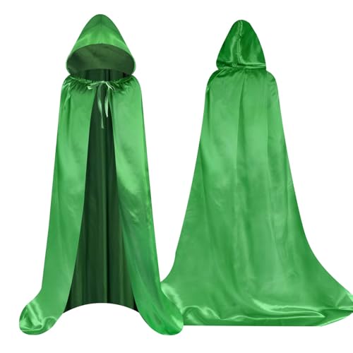 Aomig Capa preta com capuz, longa medieval disfarce morte criança e adulto, capa de Halloween unissexo para cosplay de bruxa vampiro mágico, capa disfarce de Halloween criança adulto para carnaval