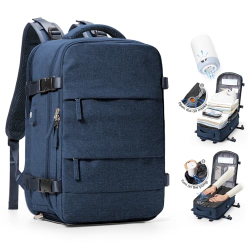 SZLX Mochila de viagem para mulher, mochila a vácuo, bagagem de mão 40 x 30 x 20 Ryanair Easyjet, mochila de transporte impermeável para desporto ao ar livre, malas de viagem para computador portátil