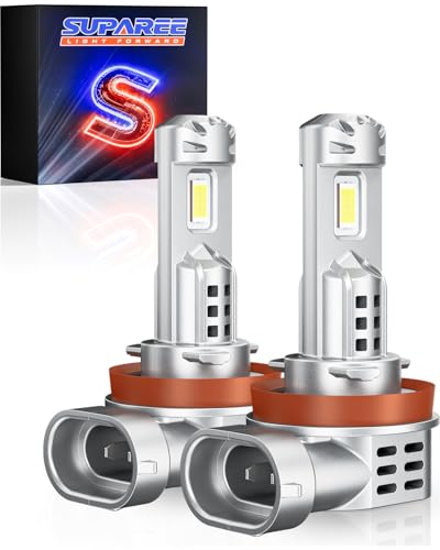 SUPAREE H8 H9 H11 H16 Lâmpada H8 LED 12 V Lâmpada H11 Canbus Lâmpadas LED H8 70 W 6500 K 2000 LM lâmpadas de nevoeiro 1:1 Plug & Play com ventilador (2 peças)