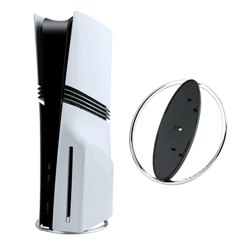 Wigearss Soporte Vertical para Consola PS5/PS5 Slim/PS5 Pro, Soporte Redondo de Metal para PS5/PS5 Slim/PS5 Pro Disco y Edición Digital