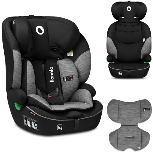 LIONELO LEVI I-SIZE Cadeira infantil de carro 76-150 cm, grupo 1 2 3, proteção lateral, apoio de cabeça ajustável de 10 etapas, apoio de braço confortável, encosto removível, R129 i-Size