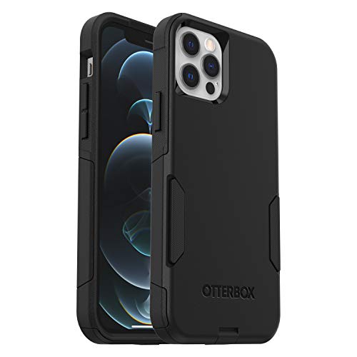 Otterbox Capa para iPhone 12 / iPhone 12 Pro Commuter, resistente a choques e quedas, rugerizada, protetora, testada 3X padrões militares antiquedas, anti-quedas, anticrobiana, preto, sem pacote de