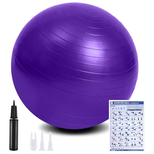 flintronic 55 cm/65 cm, bola de ioga, fitness, pilates, gravidez e sentar-se, futebol, equilíbrio, treino, 55 cm, 65 cm, insuflador incluído