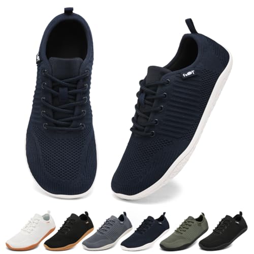 Geweo Sapatilhas Barefoot mulher homem sapatilhas sapatos escalços biqueira larga sola de borracha zero Drop 37-47