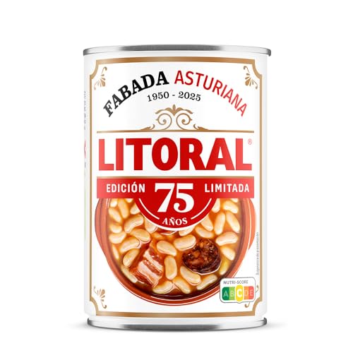 LITORAL Fabada Asturiana Prato preparado sem glúten, embalagem de 6 x 850 g