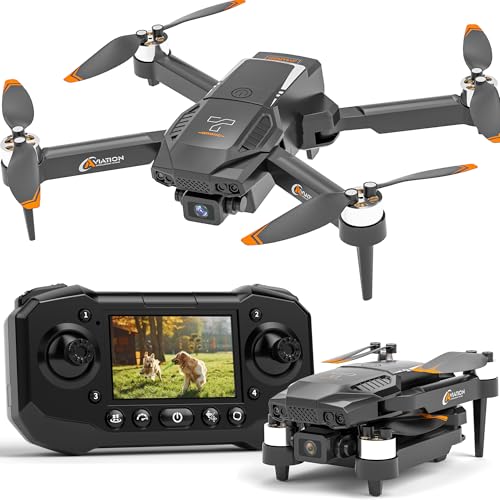 F205 Drone com câmara, motor sem escovas drone com ecrã de 2,4 polegadas adulto, auto-Hover, controlo por gestos, cartão SD de 8 GB com leitor de cartões, inicialização com uma tecla para iniciantes