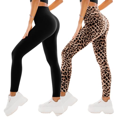 SINOPHANT 2 leggings mulher calças ioga leggings desporto suaves elásticos de cintura alta pilates