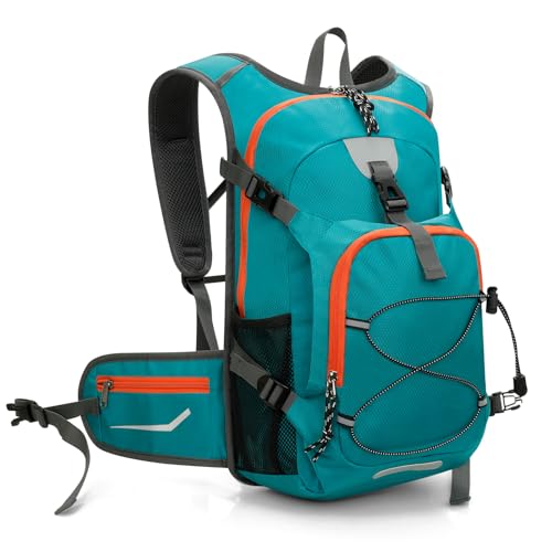 Cozary Mochila infantil de 18 l para crianças dos 6 aos 12 anos, menino e menina, mochila de Trekking, caminhadas e escola com faixas refletor, impermeável, para viagens, escola, acampamento e