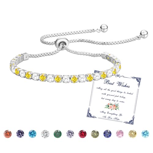 Esmoly Pulseira mulher pedras naturais pulseira pulseira de prata com 5A zircões e 12 pedras naturais ajustáveis presentes originais para mulher
